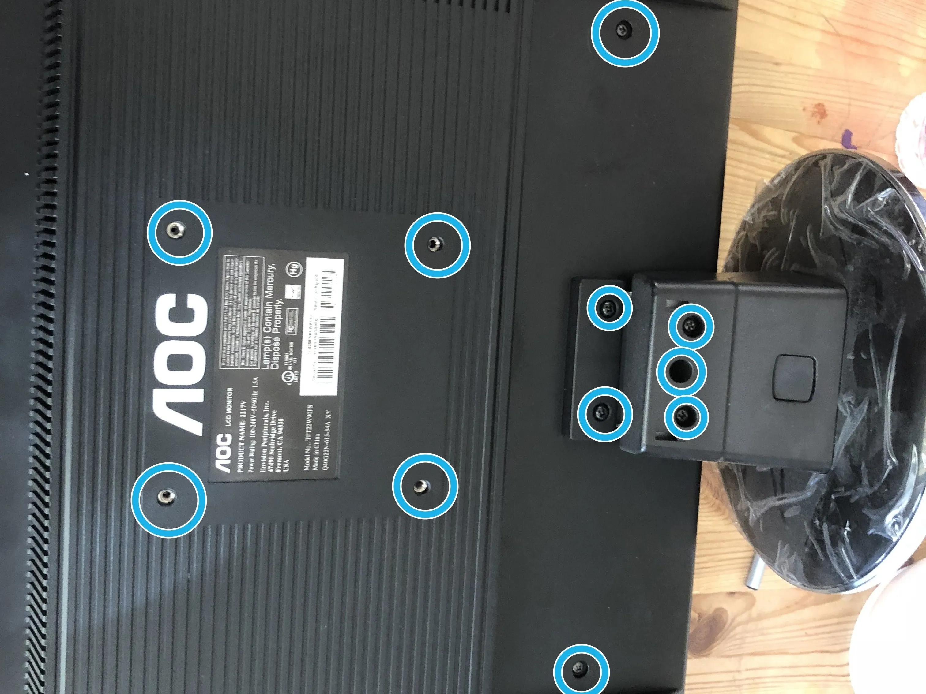 Разборка монитора AOC