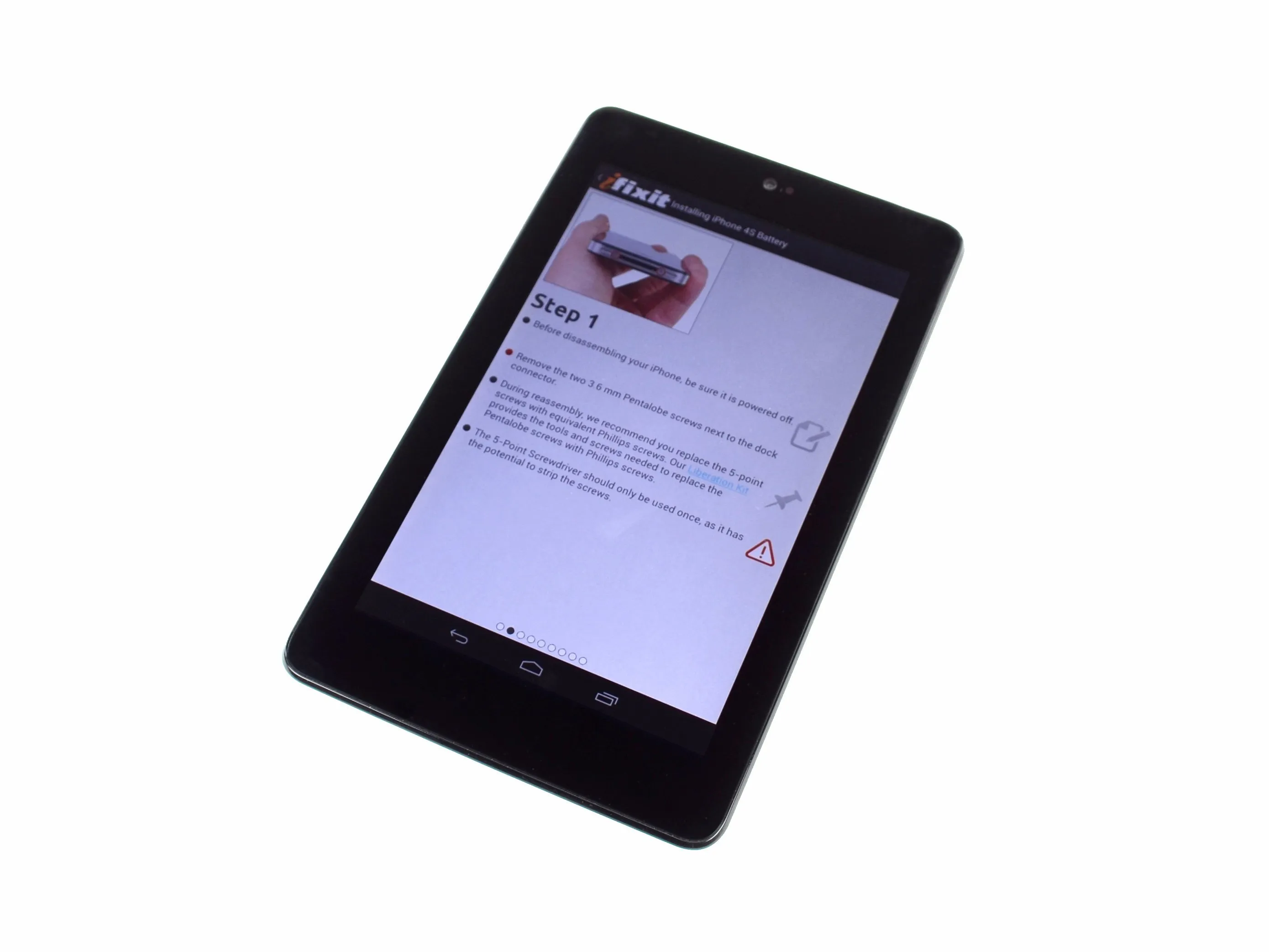 Разборка Nexus 7: шаг 3, изображение 1 из 3