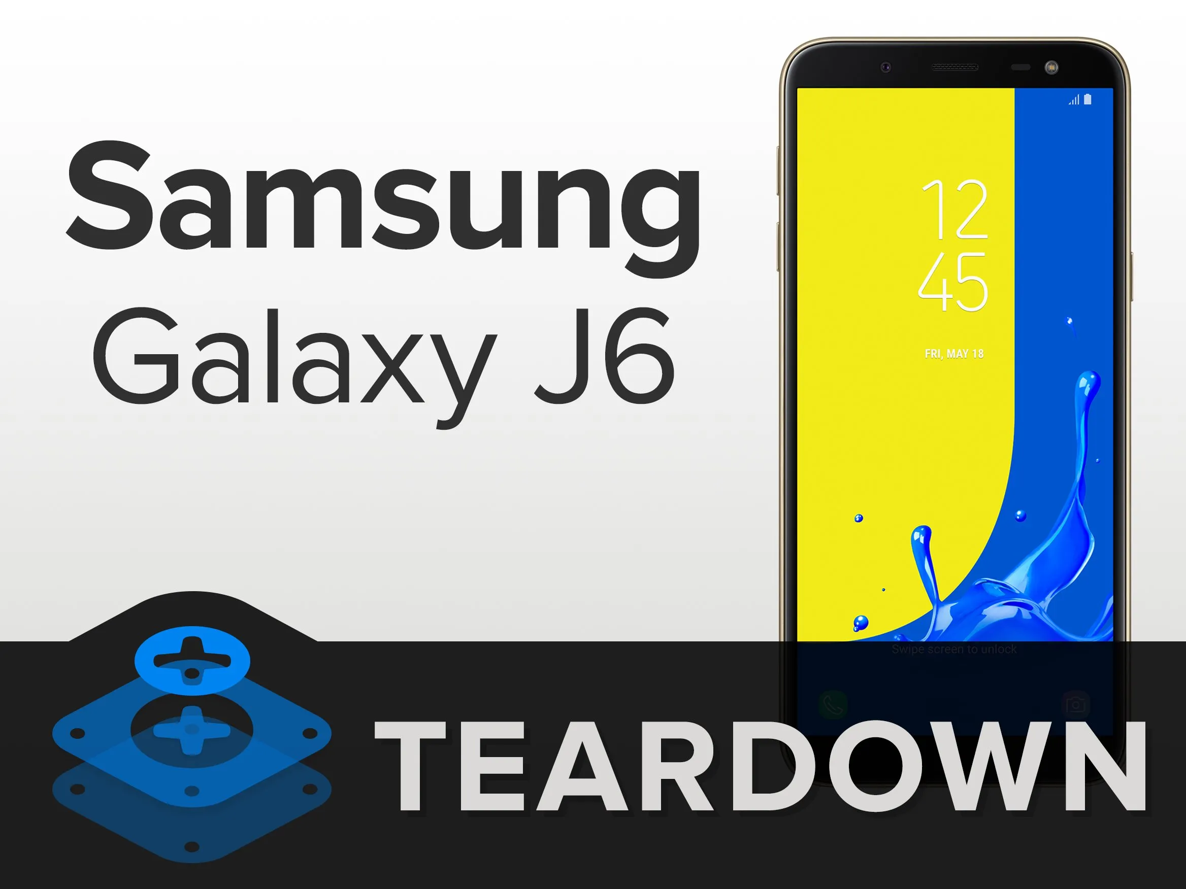 Разборка Samsung Galaxy J6, разборка Samsung Galaxy J6: шаг 1, изображение 1 из 3