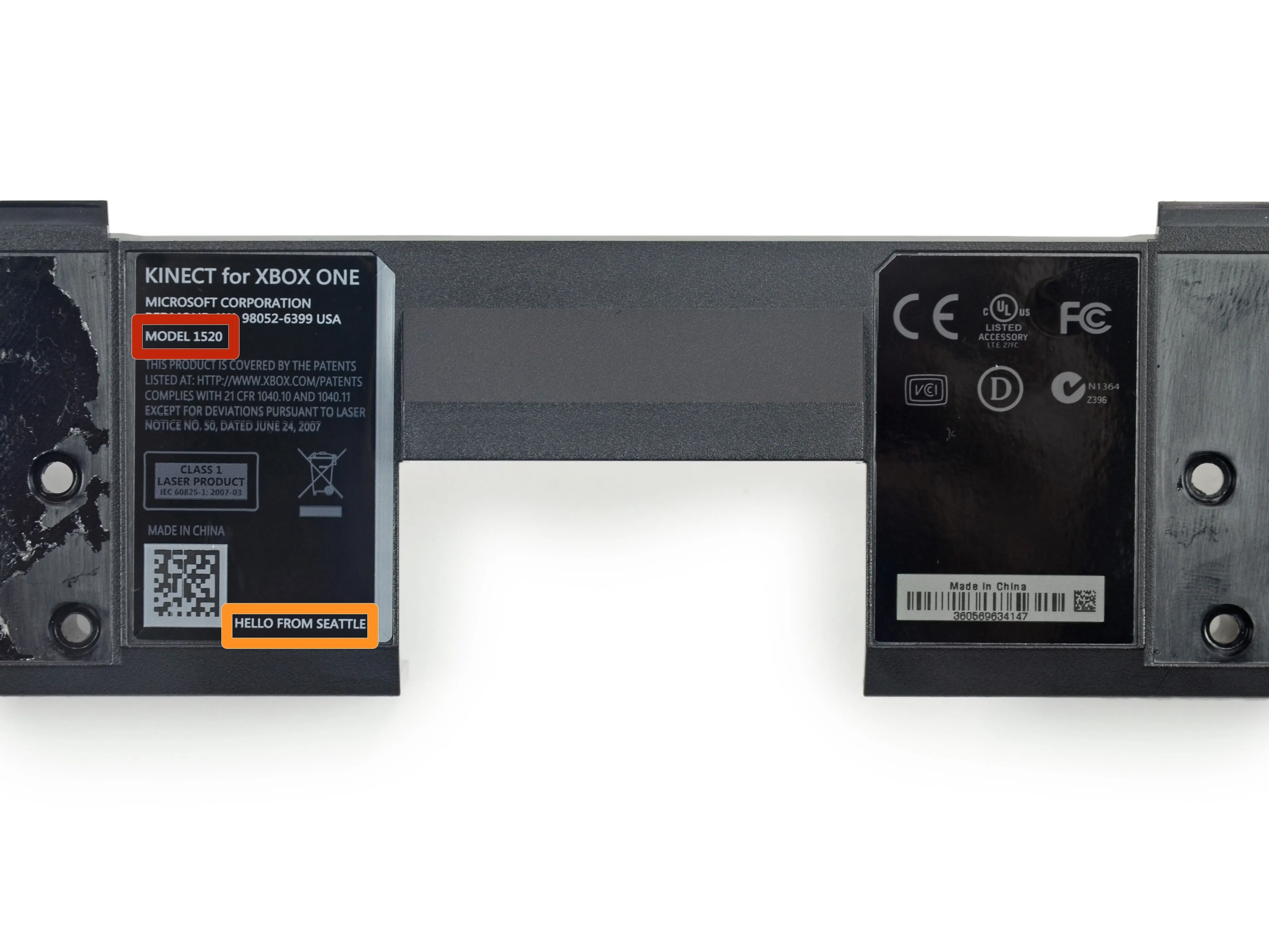 Разборка Xbox One Kinect: шаг 4, изображение 2 из 2